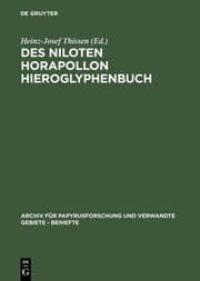Cover von Des Niloten Horapollon Hieroglyphenbuch