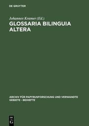 Cover von Glossaria bilinguia altera