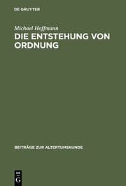 Cover von Die Entstehung von Ordnung