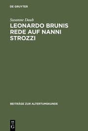 Cover von Leonardo Brunis Rede auf Nanni Strozzi