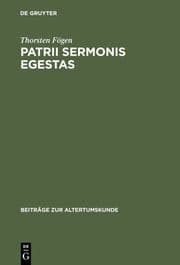 Cover von Patrii sermonis egestas