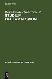 Cover von Studium declamatorium