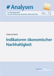 Cover von Indikatoren ökonomischer Nachhaltigkeit