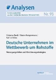 Cover von Deutsche Unternehmen im Wettbewerb um Rohstoffe