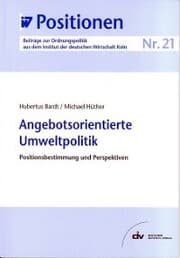 Cover von Angebotsorientierte Umweltpolitik