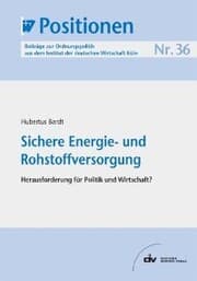 Cover von Sichere Energie- und Rohstoffversorgung