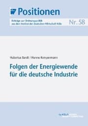 Cover von Folgen der Energiewende für die deutsche Industrie
