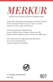 Cover von MERKUR 12/2024, Jg.78