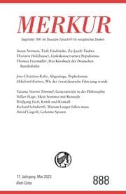 Cover von MERKUR 5/2023