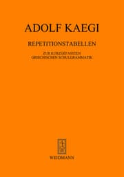 Cover von Repetitionstabellen zur kurzgefassten Griechischen Grammatik
