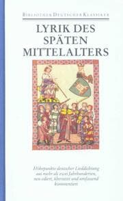 Cover von Lyrik des späten Mittelalters