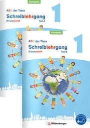 Cover von ABC der Tiere 1 Neubearbeitung - Arbeitsheft Druckschrift Kompakt, Teil A und B