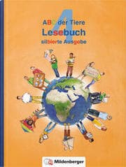 Cover von ABC der Tiere 4 - Lesebuch, silbierte Ausgabe