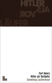 Cover von Hitler als Vorläufer