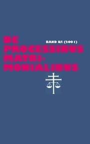 Cover von De processibus matrimonialibus