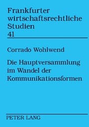 Cover von Die Hauptversammlung im Wandel der Kommunikationsformen