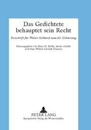 Cover von Das Gedichtete behauptet sein Recht