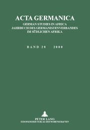 Cover von Acta Germanica
