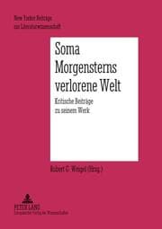 Cover von Soma Morgensterns verlorene Welt