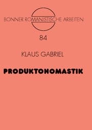 Cover von Produktonomastik