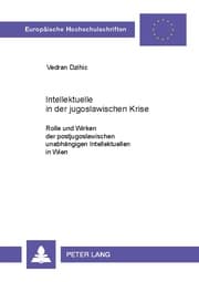 Cover von Intellektuelle in der jugoslawischen Krise