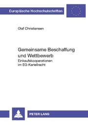 Cover von Gemeinsame Beschaffung und Wettbewerb