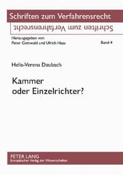 Cover von Kammer oder Einzelrichter?