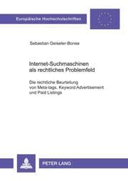 Cover von Internet-Suchmaschinen als rechtliches Problemfeld