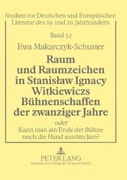 Cover von Raum und Raumzeichen in Stanislaw Ignacy Witkiewiczs Bühnenschaffen der zwanziger Jahre