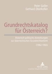 Cover von Grundrechtskatalog für Österreich?