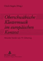 Cover von Oberschwäbische Klostermusik im europäischen Kontext