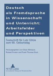 Cover von Deutsch als Fremdsprache in Wissenschaft und Unterricht: Arbeitsfelder und Perspektiven