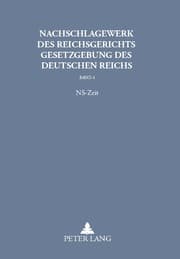 Cover von Nachschlagewerk des Reichsgerichts - Gesetzgebung des Deutschen Reichs
