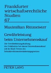 Cover von Gewährleistung beim Unternehmenskauf