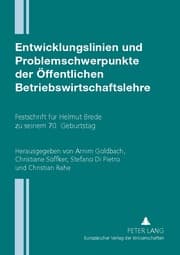 Cover von Entwicklungslinien und Problemschwerpunkte der Öffentlichen Betriebswirtschaftslehre