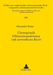 Cover von Überregionale Effektentransaktionen und anwendbares Recht