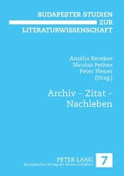 Cover von Archiv - Zitat - Nachleben
