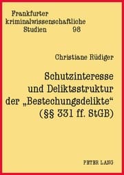 Cover von Schutzinteresse und Deliktsstruktur der 'Bestechungsdelikte' (§§ 331 ff. StGB)