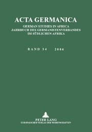 Cover von Acta Germanica