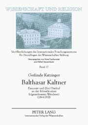 Cover von Balthasar Kaltner
