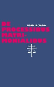 Cover von De processibus matrimonialibus