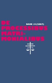Cover von De processibus matrimonialibus
