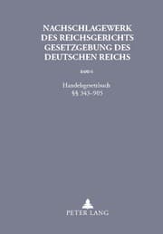 Cover von Nachschlagewerk des Reichsgerichts - Gesetzgebung des Deutschen Reichs
