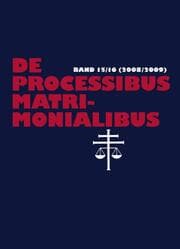 Cover von De processibus matrimonialibus