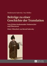 Cover von Beiträge zu einer Geschichte der Translation