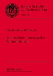 Cover von Ein 'modernes' europäisches Datenschutzrecht