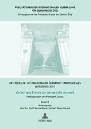 Cover von Akten des XII. Internationalen Germanistenkongresses Warschau 2010- Vielheit und Einheit der Germanistik weltweit