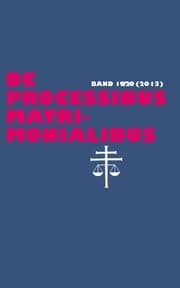 Cover von De processibus matrimonialibus