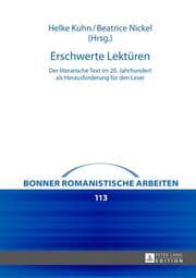 Cover von Erschwerte Lektüren