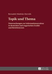 Cover von Topik und Thema